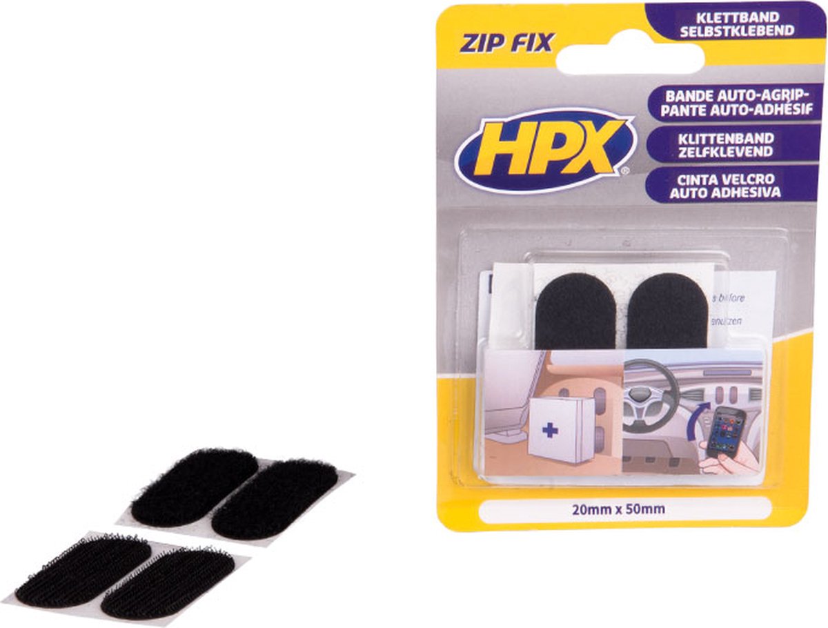HPX Zip fix klittenband pads | 20mm x 50mm - ZF1000