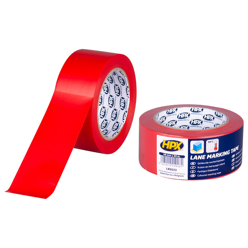 HPX Zelfklevende markeringstape | Rood | 48mm x 33m - LR5033