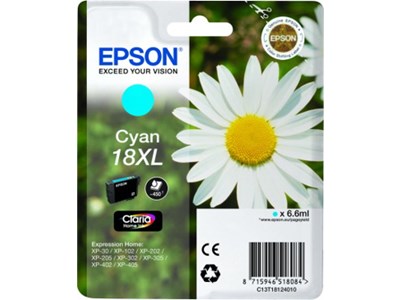 Epson Claria Home Ink Nr 18XL - Cyaan