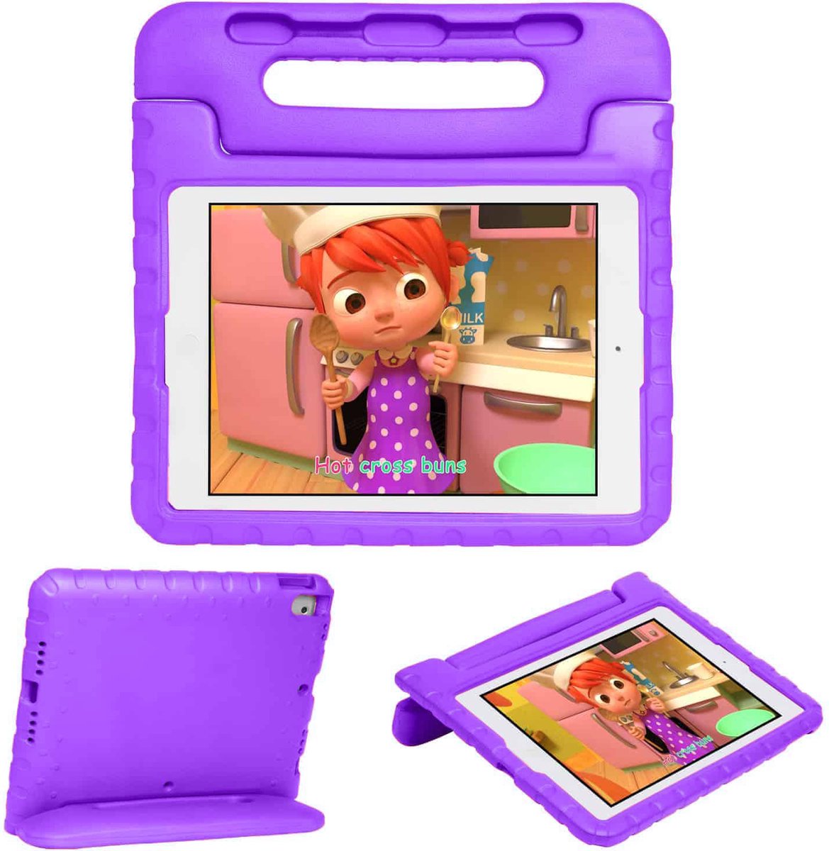 Solidenz EVA iPad Hoes voor kids - iPad 9 - iPad 8 - iPad 7 - 10.2 inch - Paars