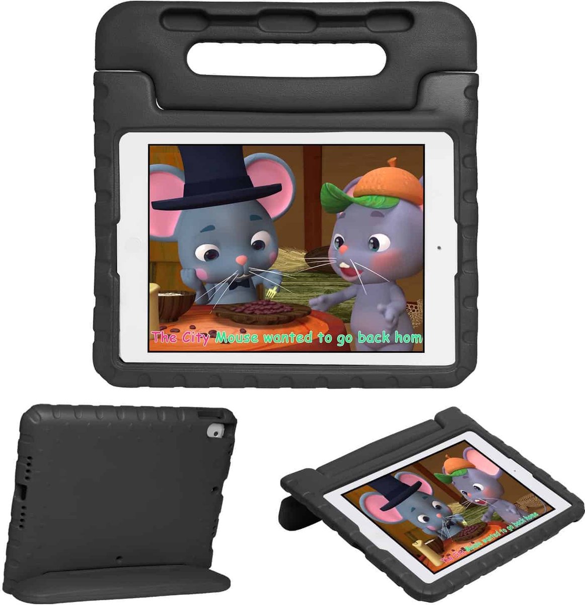 Solidenz EVA iPad Hoes voor kids - iPad 9 - iPad 8 - iPad 7 - 10.2 inch - Zwart
