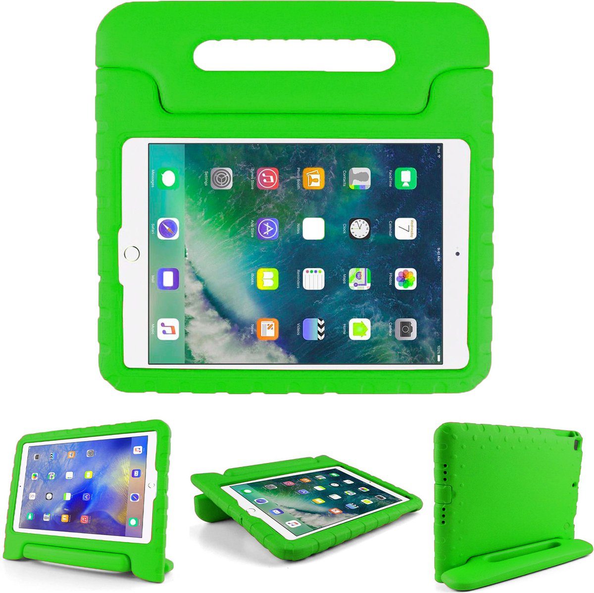 Solidenz EVA iPad Hoes voor kids - iPad 2018 / 2017 / Air 1 / Air 2 - 9.7 inch - Groen