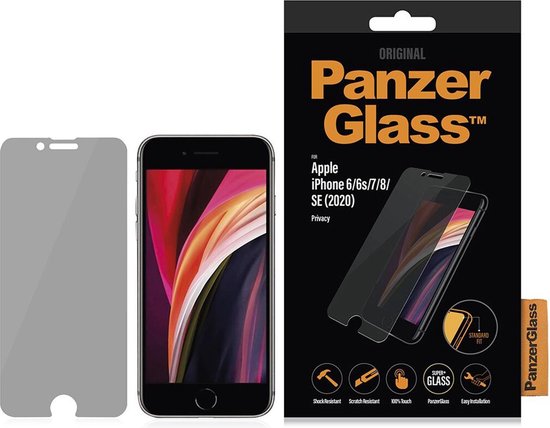 PanzerGlass Privacy Apple iPhone SE 2 / 8 / 7 / 6 / 6s Screenprotector Glas
