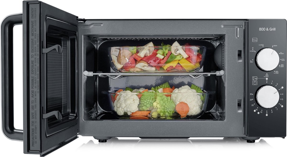 Severin - Microondas 20 Litros Con Grill - MW 7762 Negro - Zwart