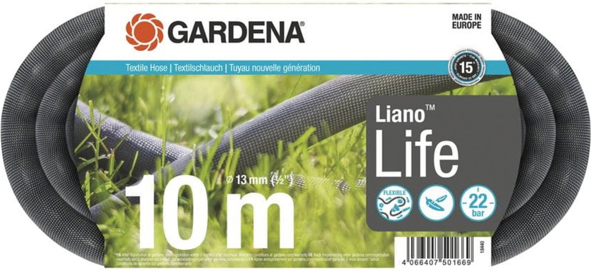 GARDENA Liano Textiel-Slang Life - Slang - 10 m