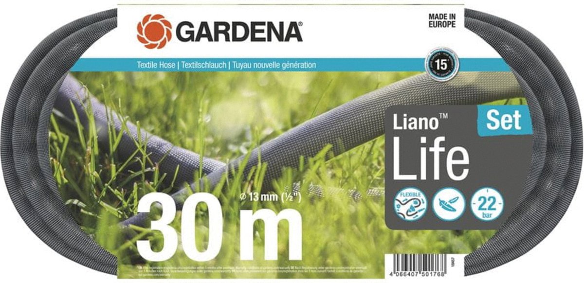 GARDENA Liano Textiel-Slang Life Set - Slang - 30 m