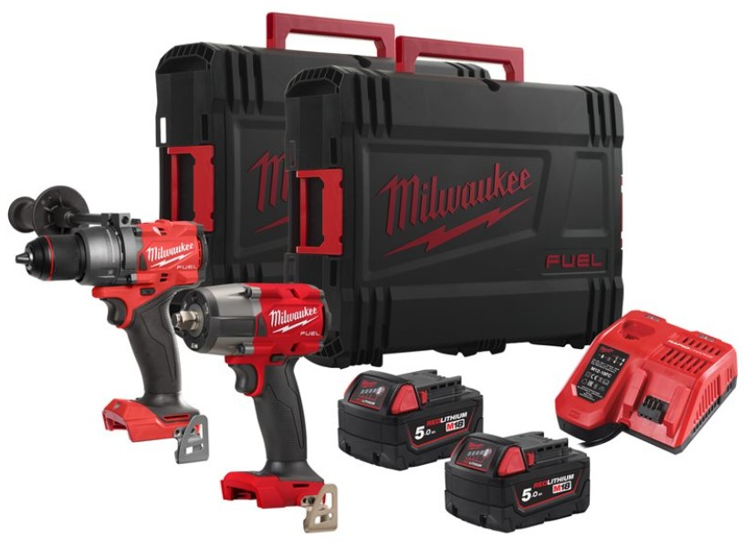 Milwaukee M18 FPP2F3-502X M18 FUEL™ powerpack 2-kit (M18FPD3, FMTIW2F12, 2 x 5,0Ah)
