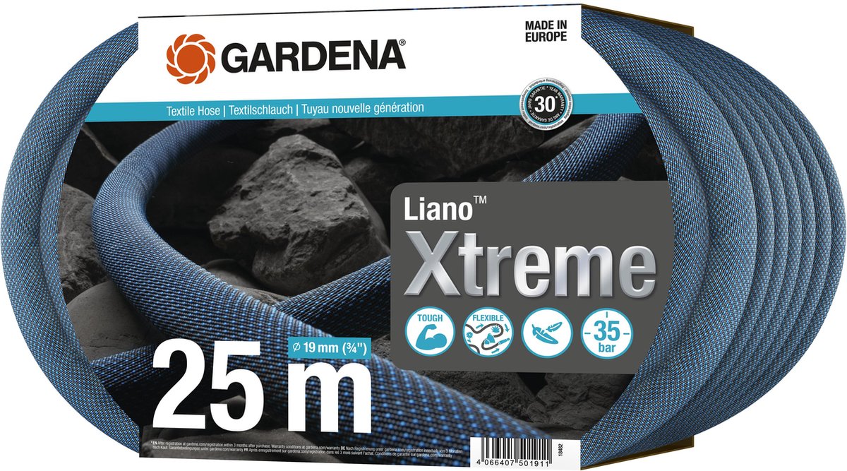 GARDENA Textielslang Liano™ Xtreme 25m, 3/4" - 18482-20