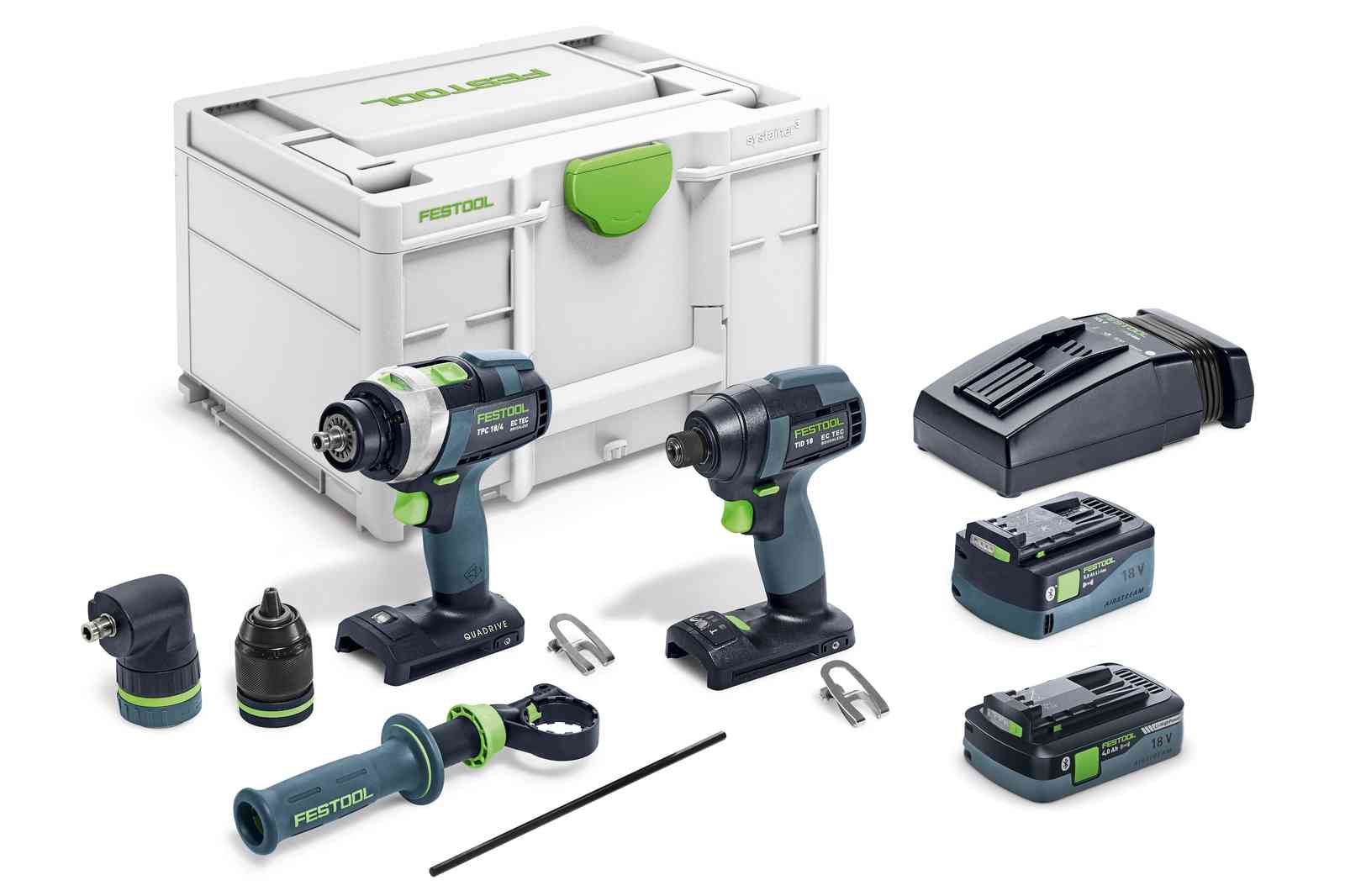 Festool Accu-slagschroevendraaier en Accu-schroefboormachineset TID 18 5,0/4,0-Set TPC 18/4 - 577654