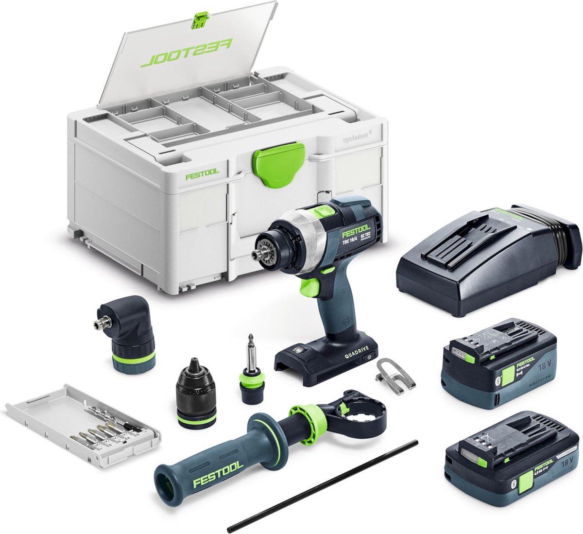 Festool Accu-schroefboormachine TDC 18/4 5,0/4,0 I-Set QUADRIVE - 577612