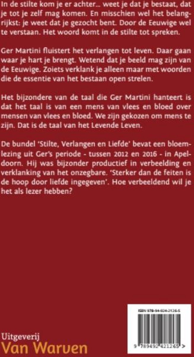 Stilte, verlangen en liefde