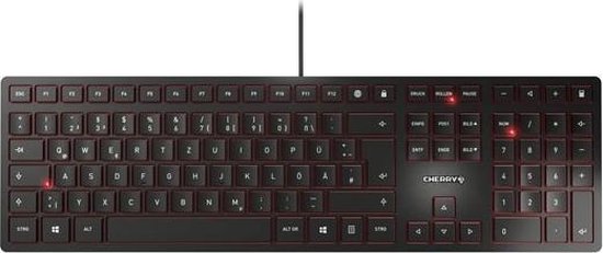 Cherry KC 6000 Slim toetsenbord USB Amerikaans Engels - Zwart