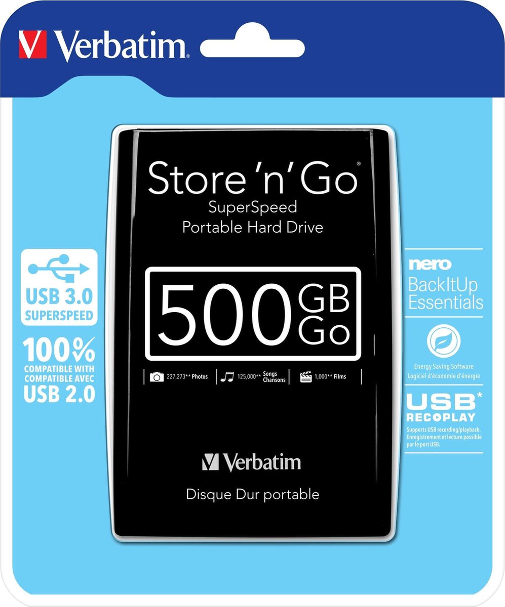 Verbatim Store 'n' Go Super Speed - Externe harde schijf - 500 GB