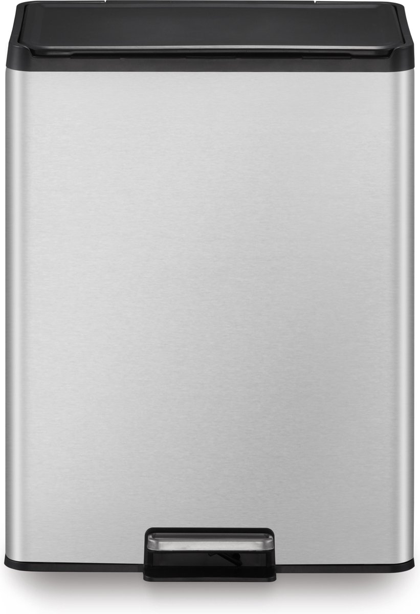 Eko Pedaalemmer Essential 2x20 L Matzilverkleurig - Silver