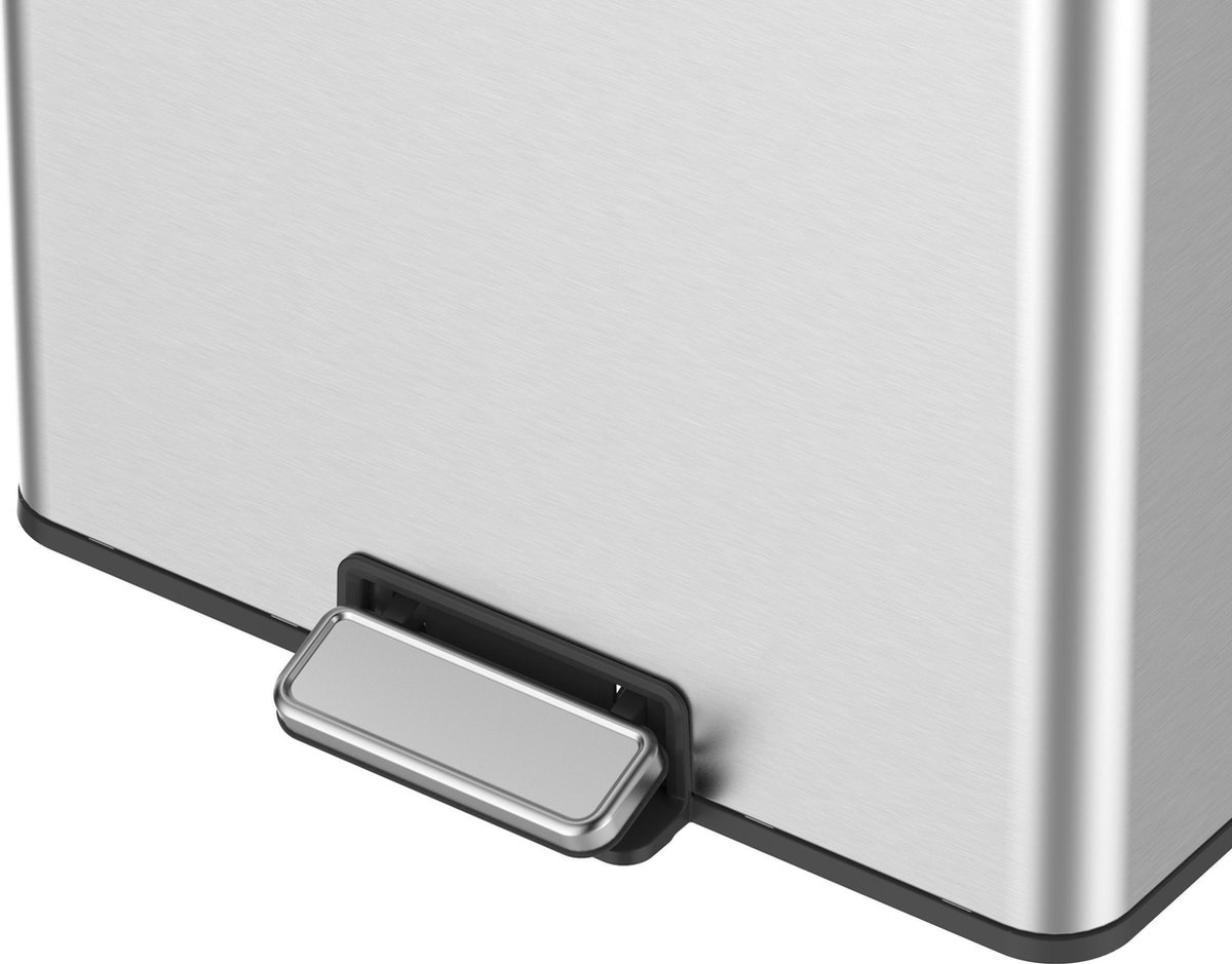 Eko Pedaalemmer Essential 2x20 L Matzilverkleurig - Silver