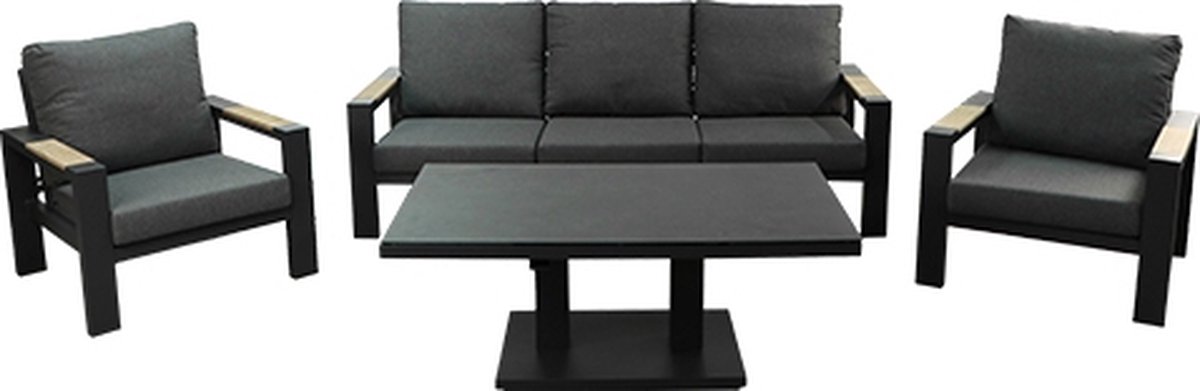 Buitengewoon de Boet Benton Sofa Loungeset Antraciet - Grijs