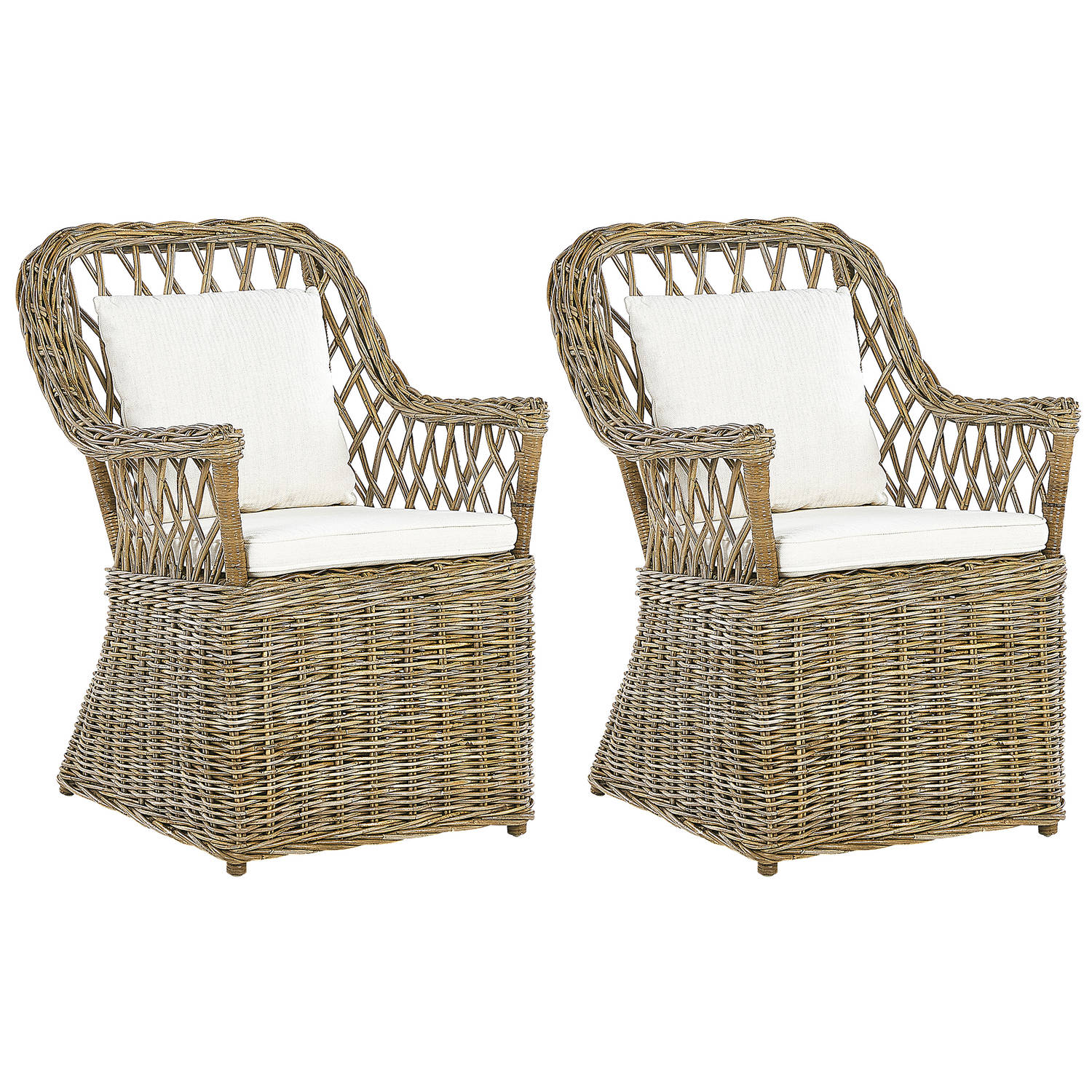 Beliani Maros - Fauteuil-natuurlijk-rotan - Beige