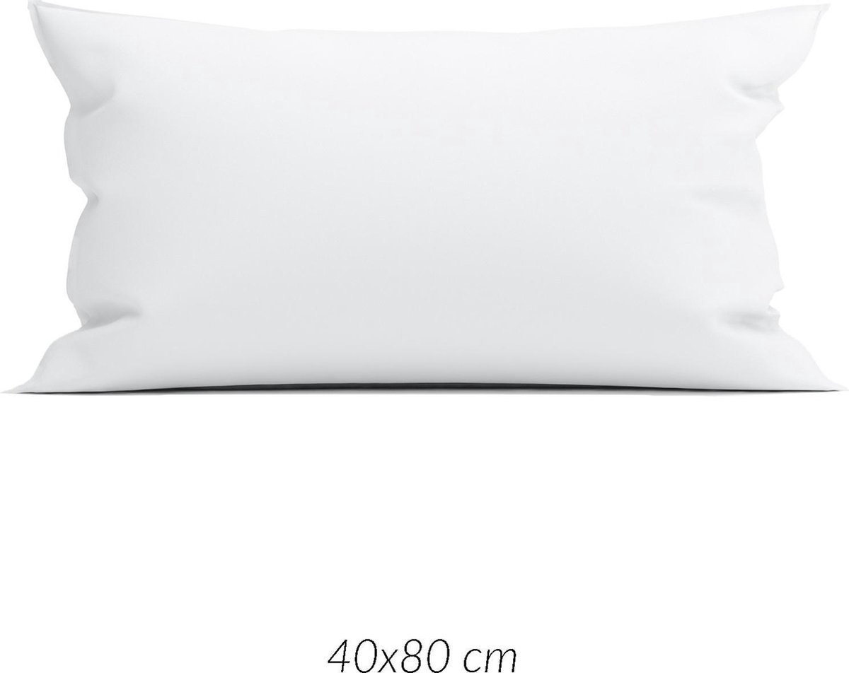 Zo Home Satinado Kussensloop Katoen Satijn - White 40x80cm