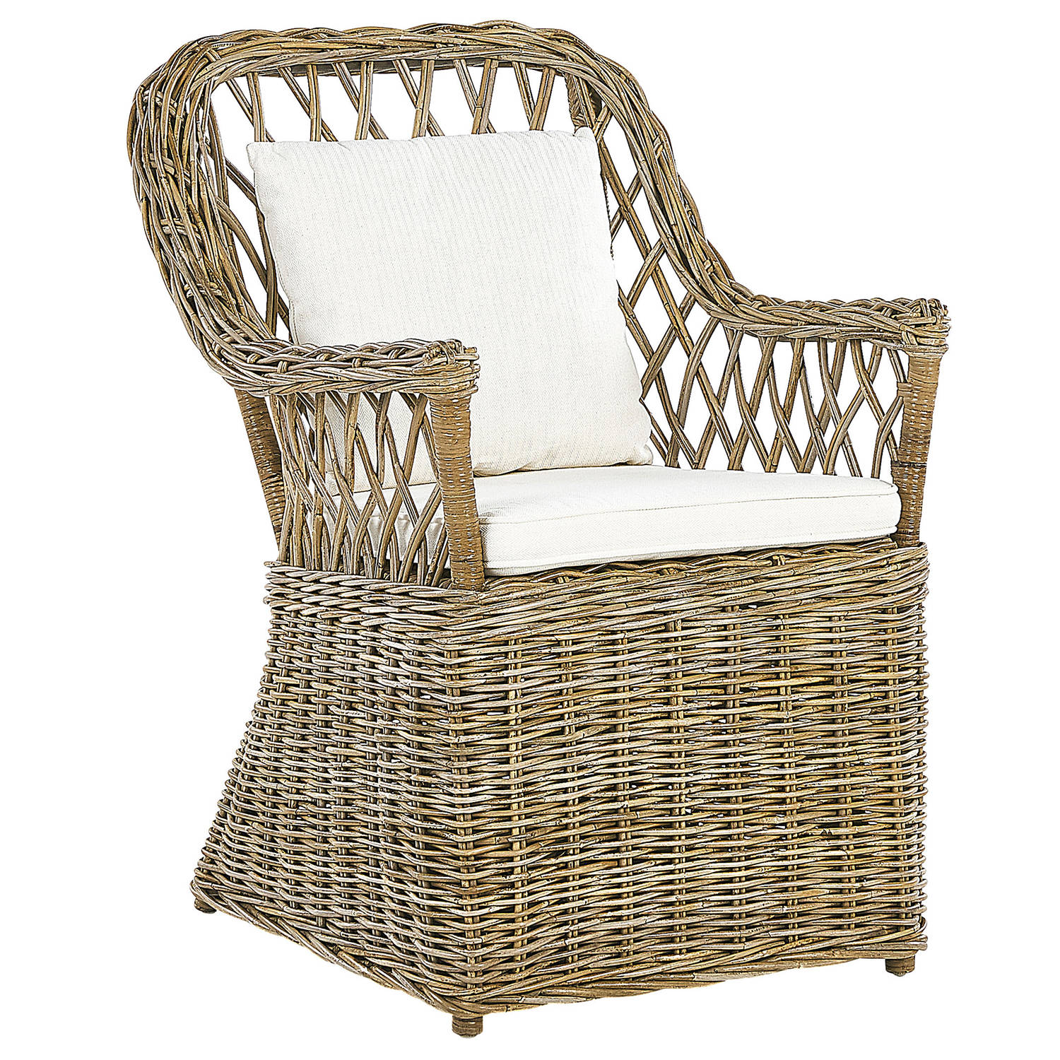 Beliani Maros - Fauteuil-natuurlijk-rotan - Beige