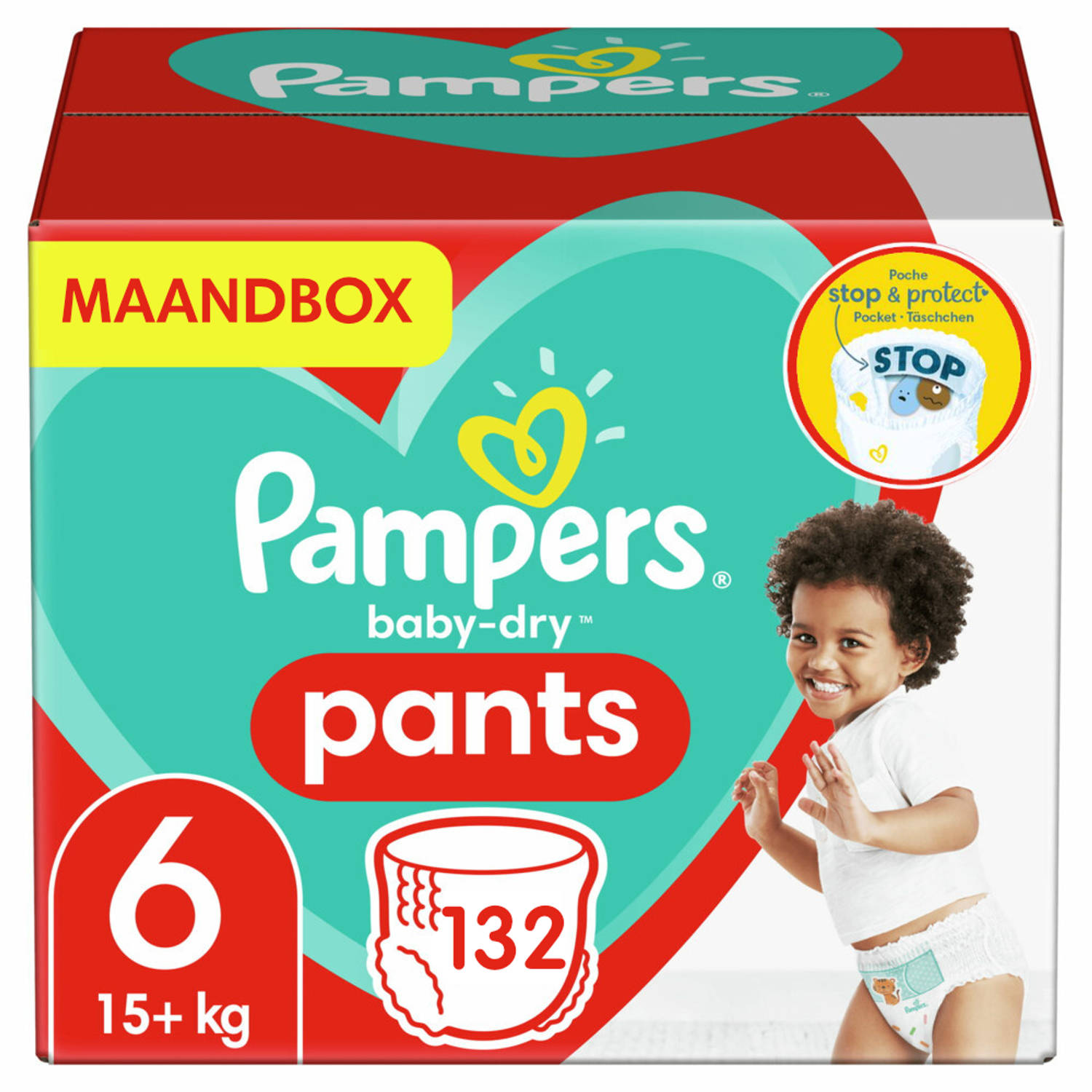 Pampers - Baby Dry Pants - Maat 6 - Maandbox - 132 Luierbroekjes