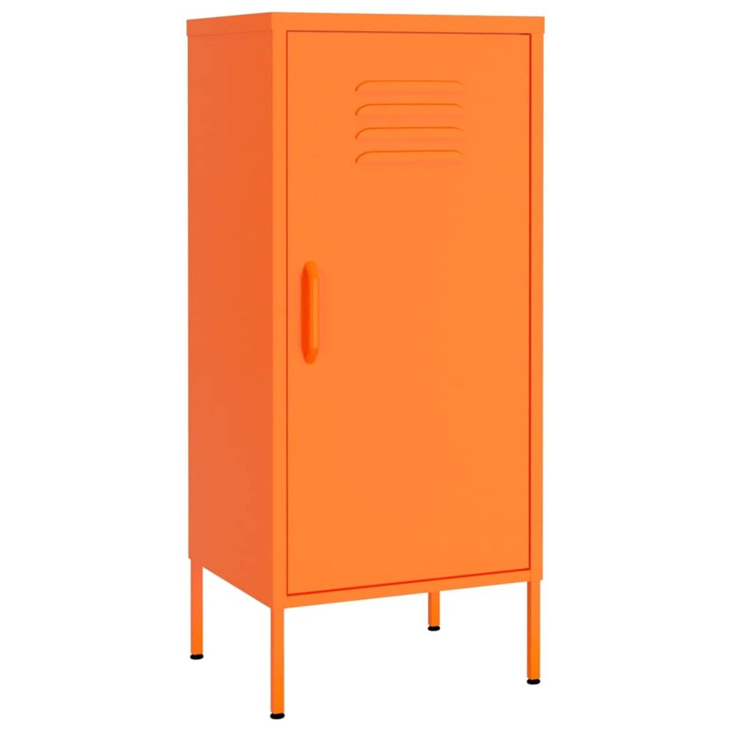 Vidaxl Opbergkast 42,5x35x101,5 Cm Staal - Oranje