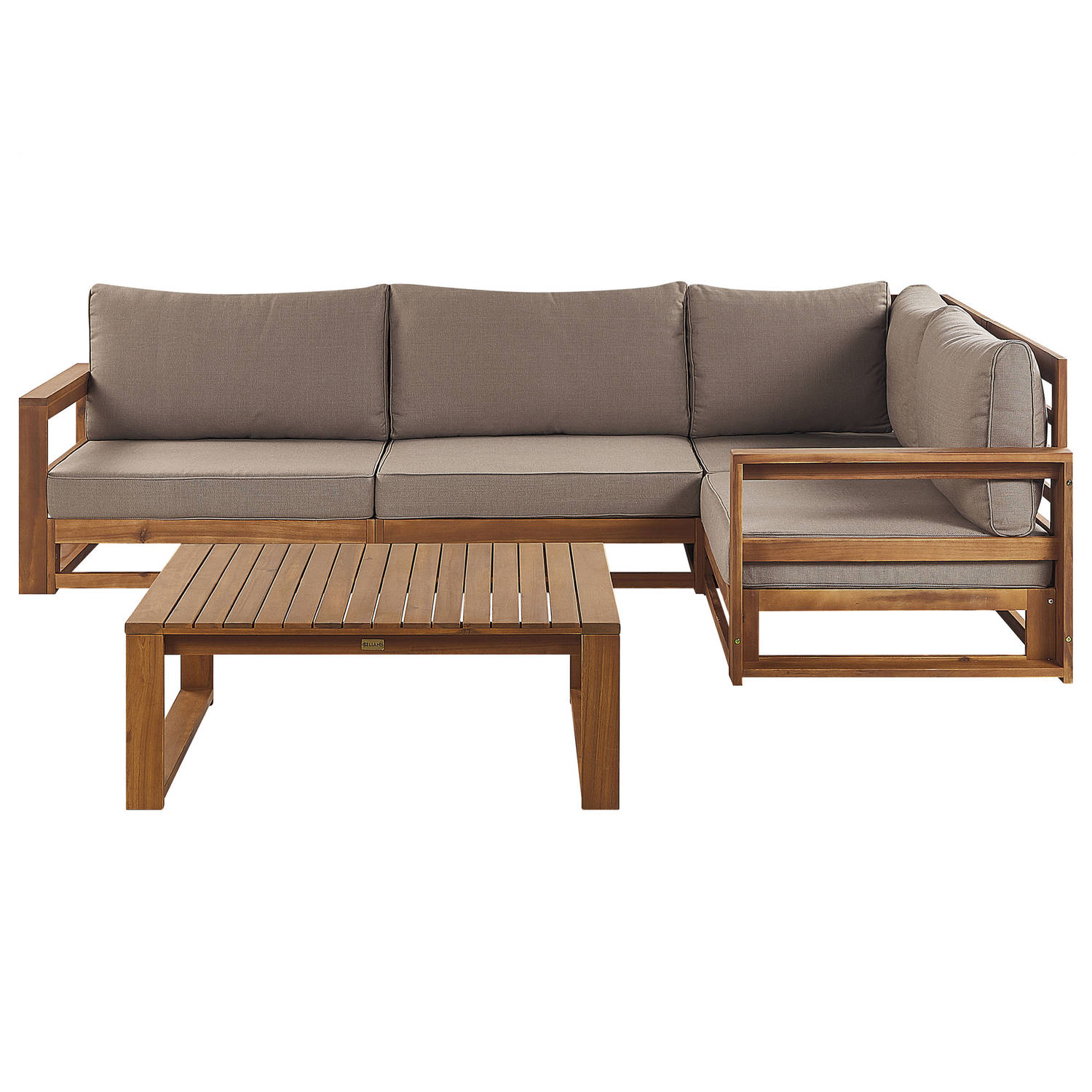 Beliani Timor Ii - Loungeset-lichte Houtkleur-fsc® Gecertificeerd Acaciahout - Bruin