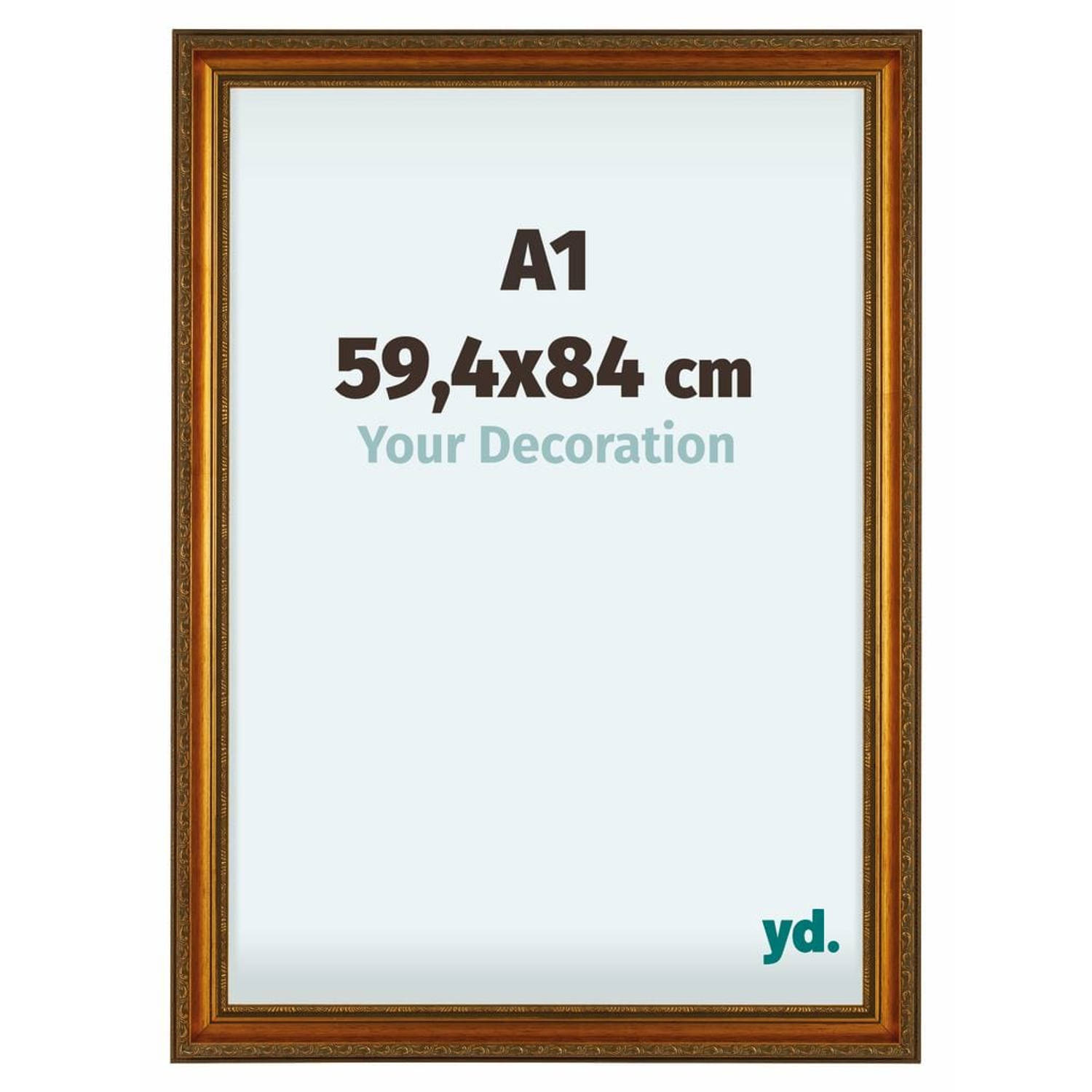 Your Decoration Oxford Houten Fotolijst 59,4x84cm A1 Goud Antiek