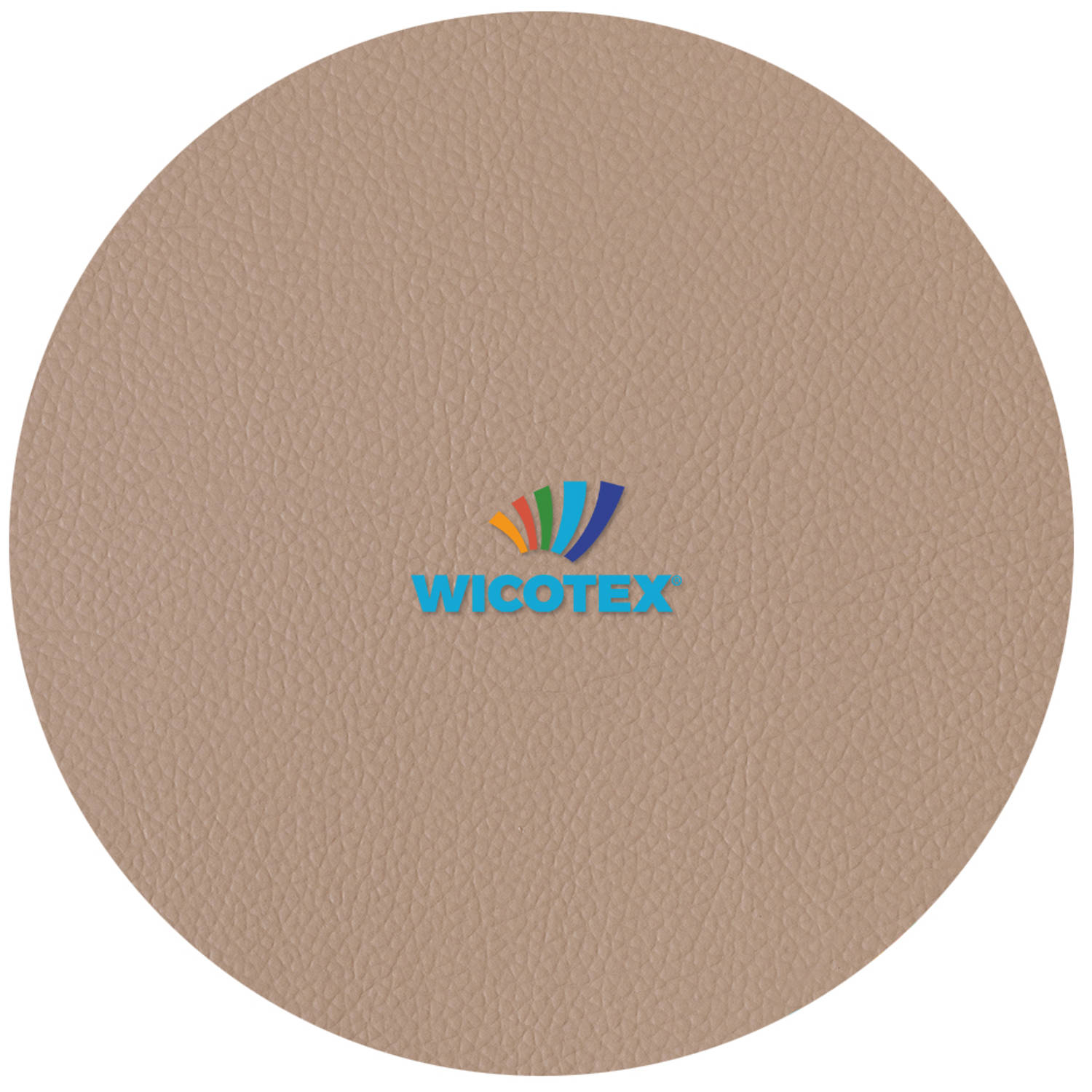 Wicotex Tafelkleed-leer-skai Leer- Moon Taupe Rond 140cm