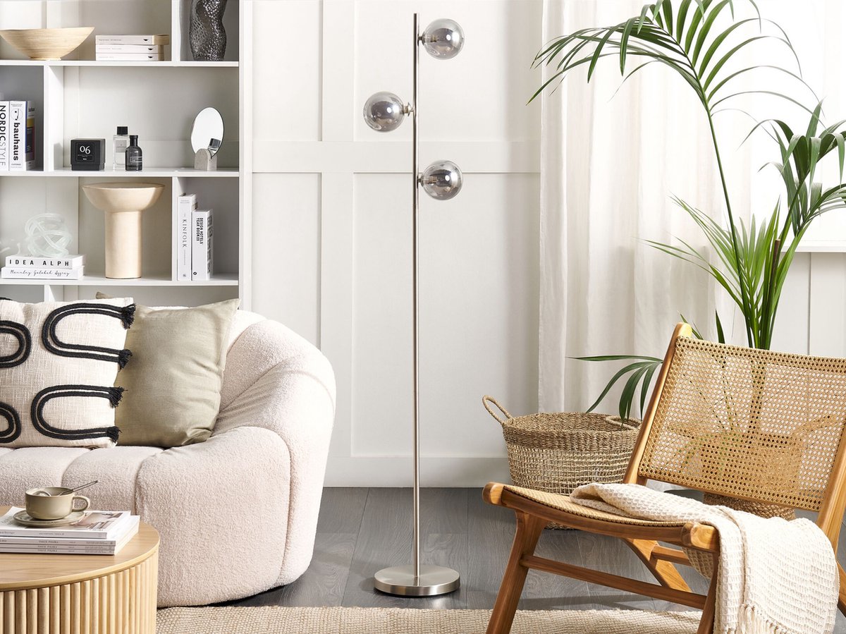 Beliani Ramis - Staande Lamp-zilver-staal - Silver