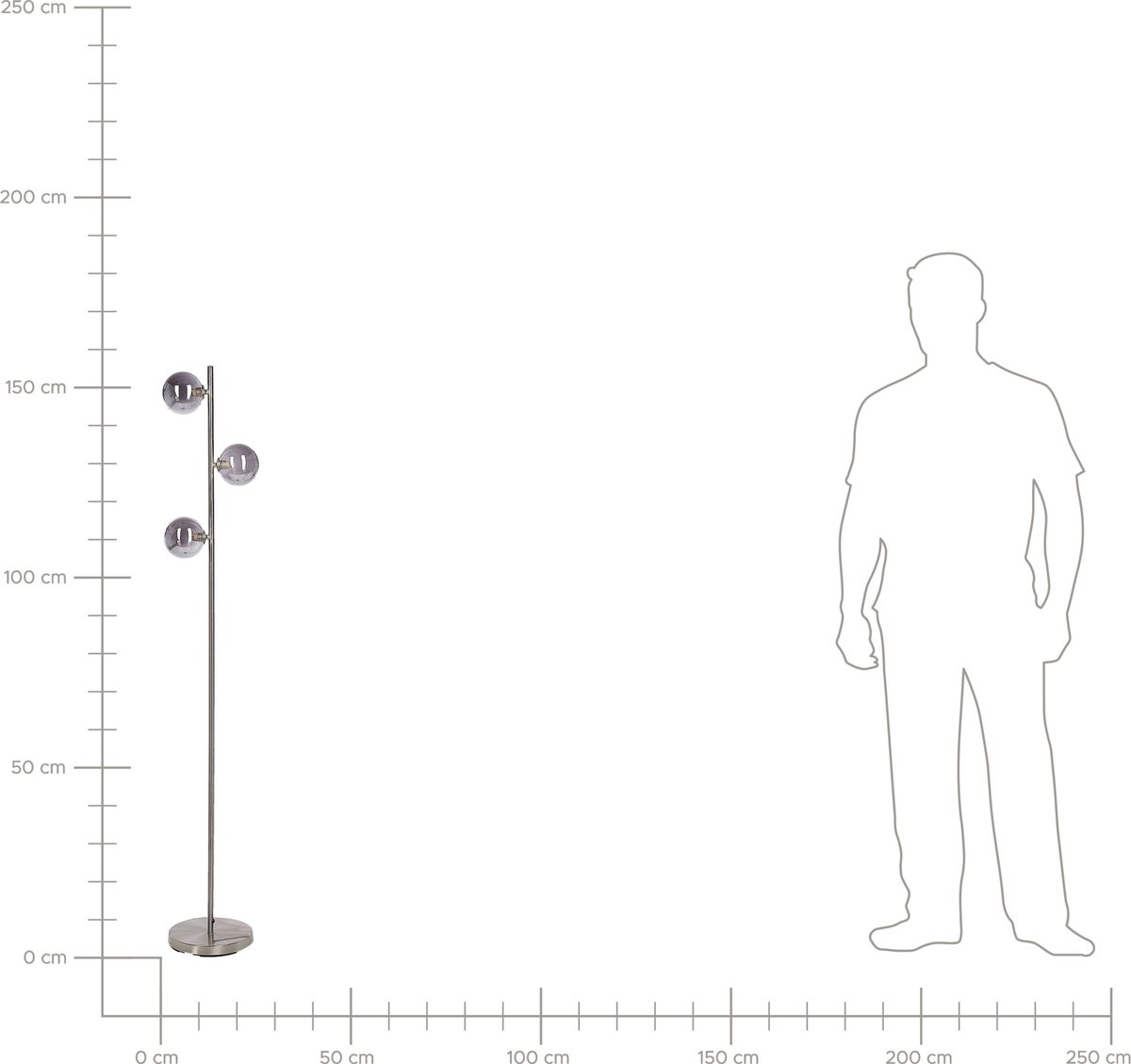 Beliani Ramis - Staande Lamp-zilver-staal - Silver