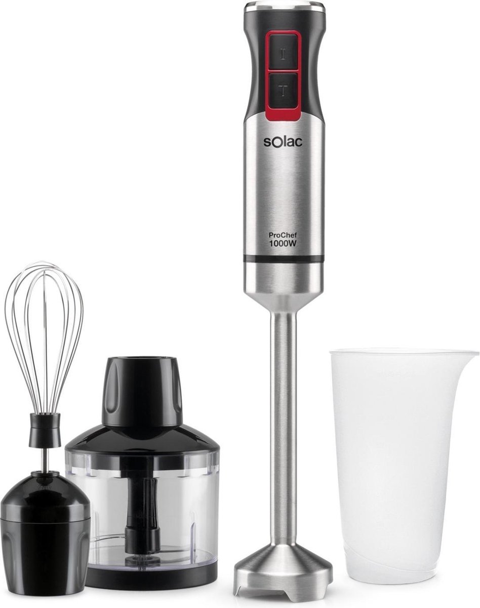 SOLAC Handblender Ba5607 Zwart Roestvrij Staal 1000 W