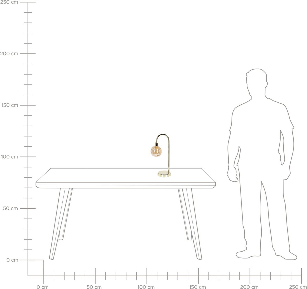 Beliani Ramis - Tafellamp--staal - Goud