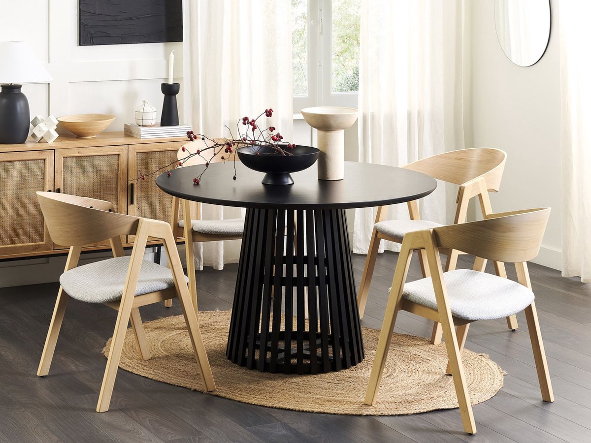 Beliani Mesilla - Eettafel--mdf - Zwart