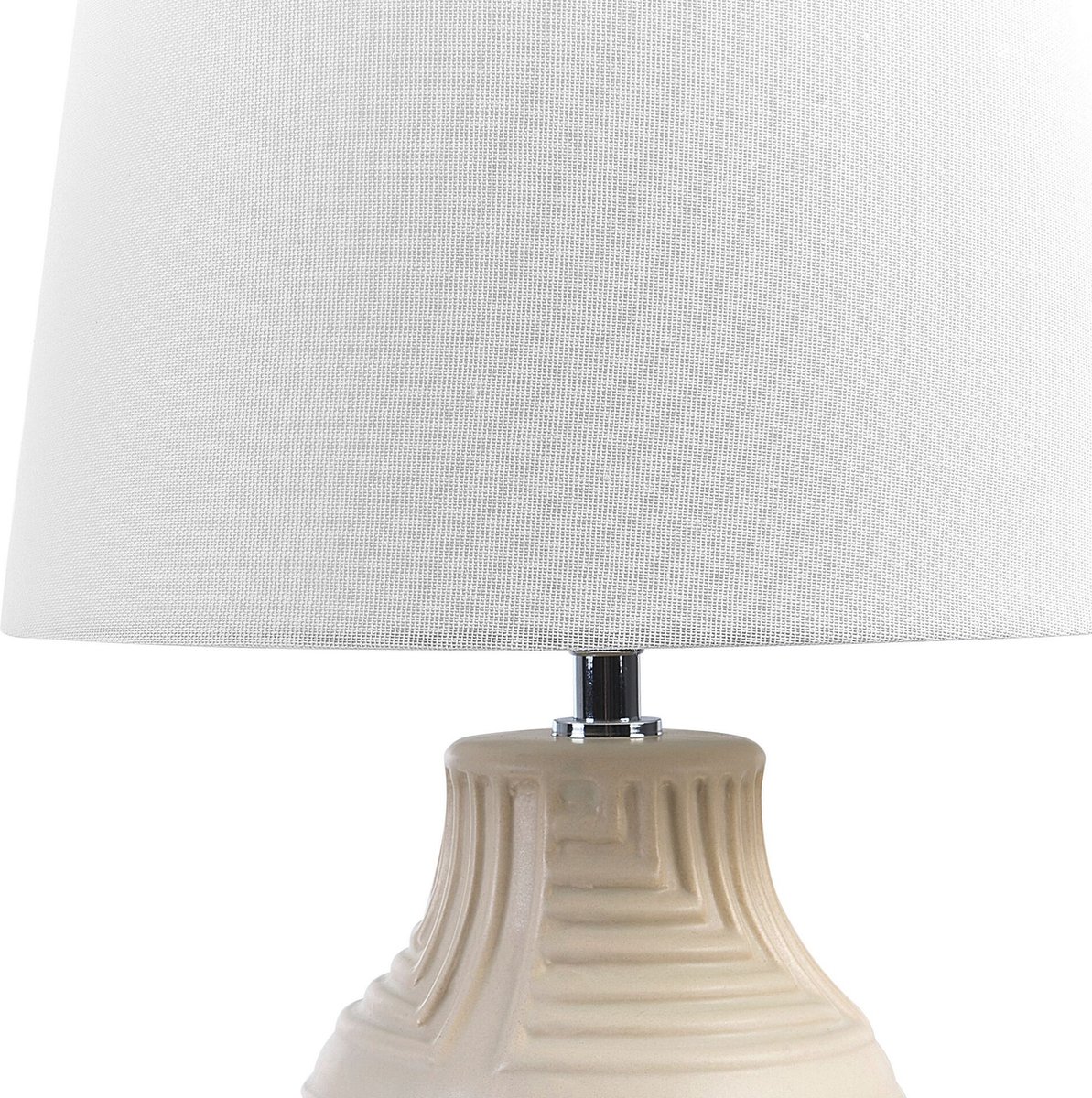 Beliani Ozama - Tafellamp--keramiek, Linnen - Beige