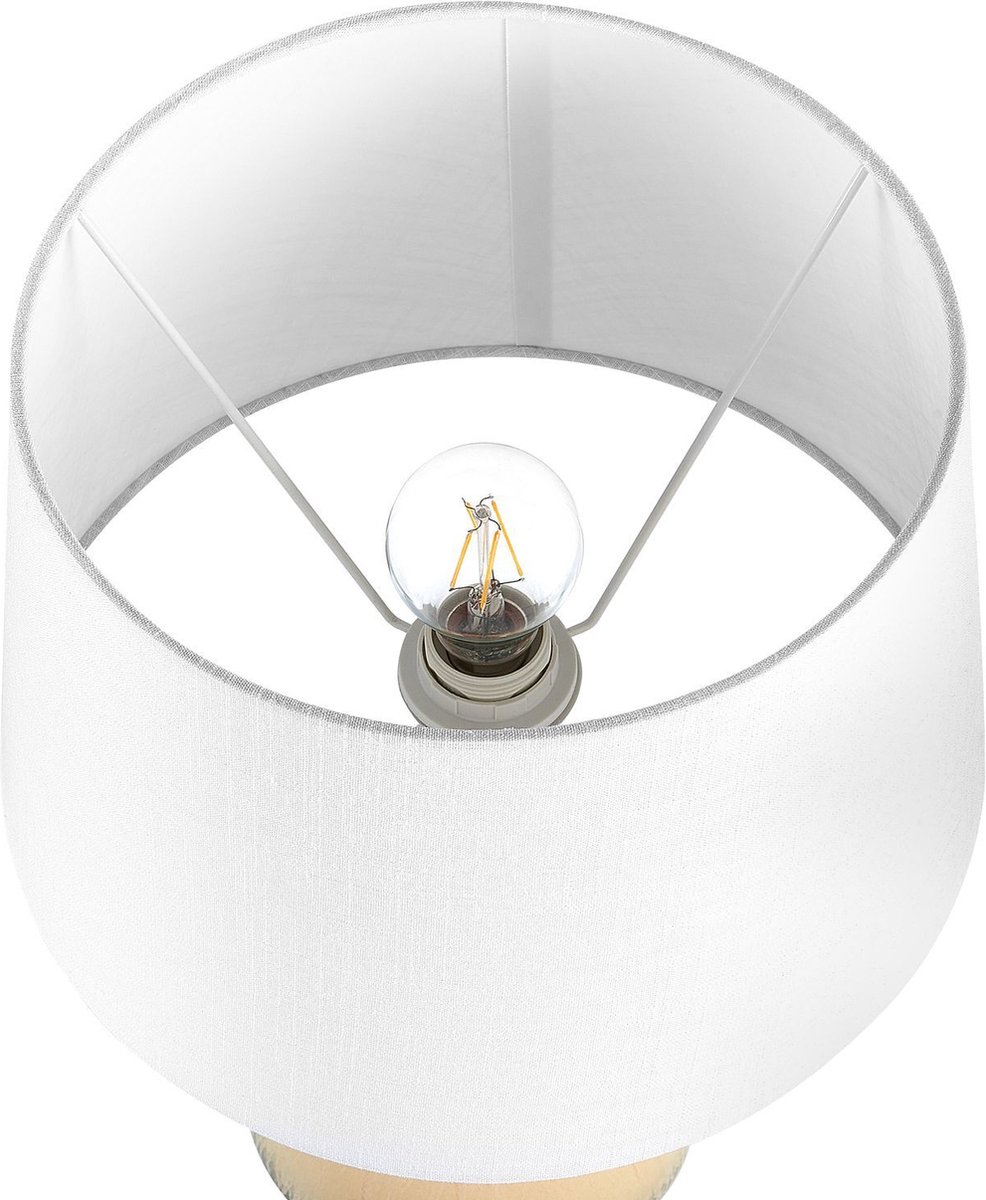 Beliani Nizao - Tafellamp-multicolor-keramiek, Linnen