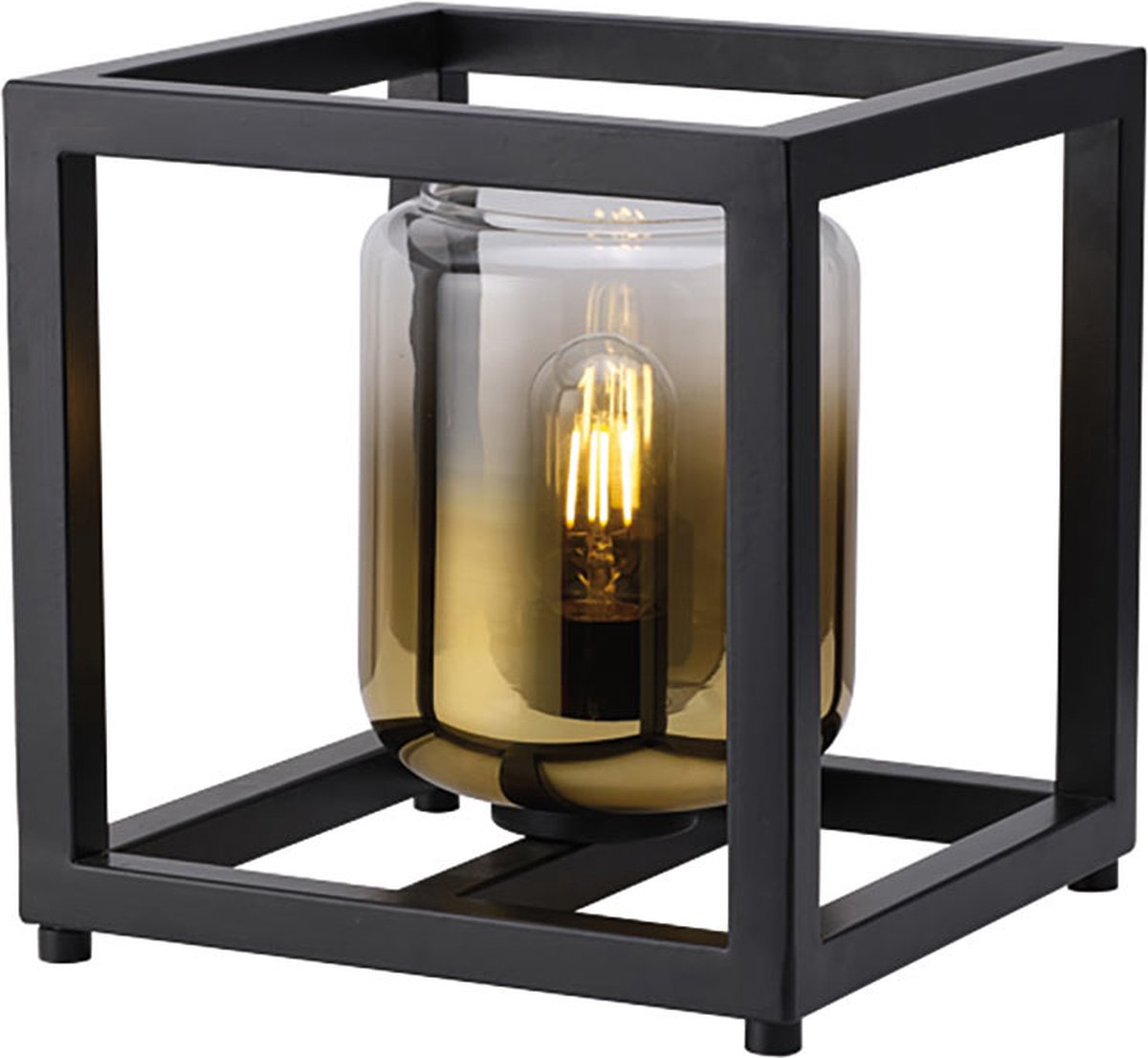 Freelight Tafellamp Dentro B 26 Cm Glas Zwart - Goud