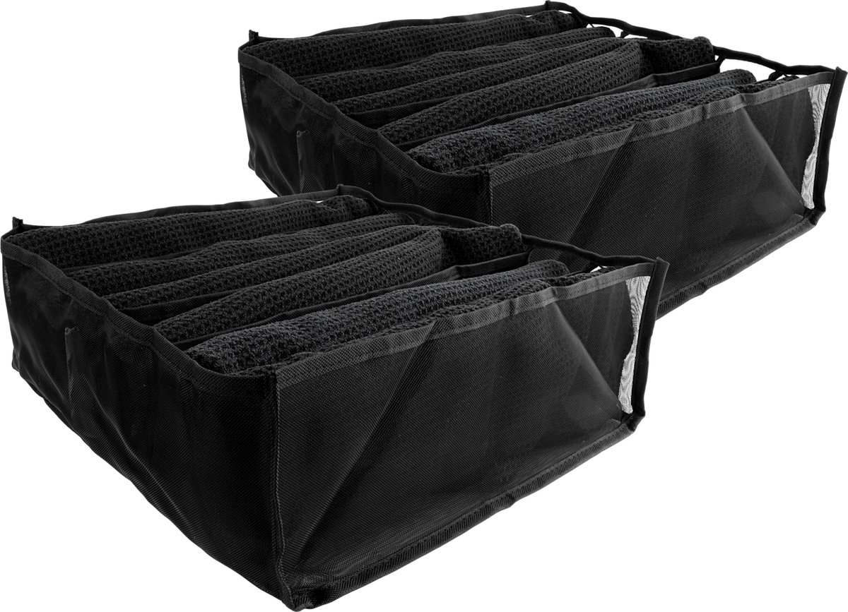 Orange85 Kleding Organizer - Lade 6 Vakken 2 Stuks - Ordenen - Zwart