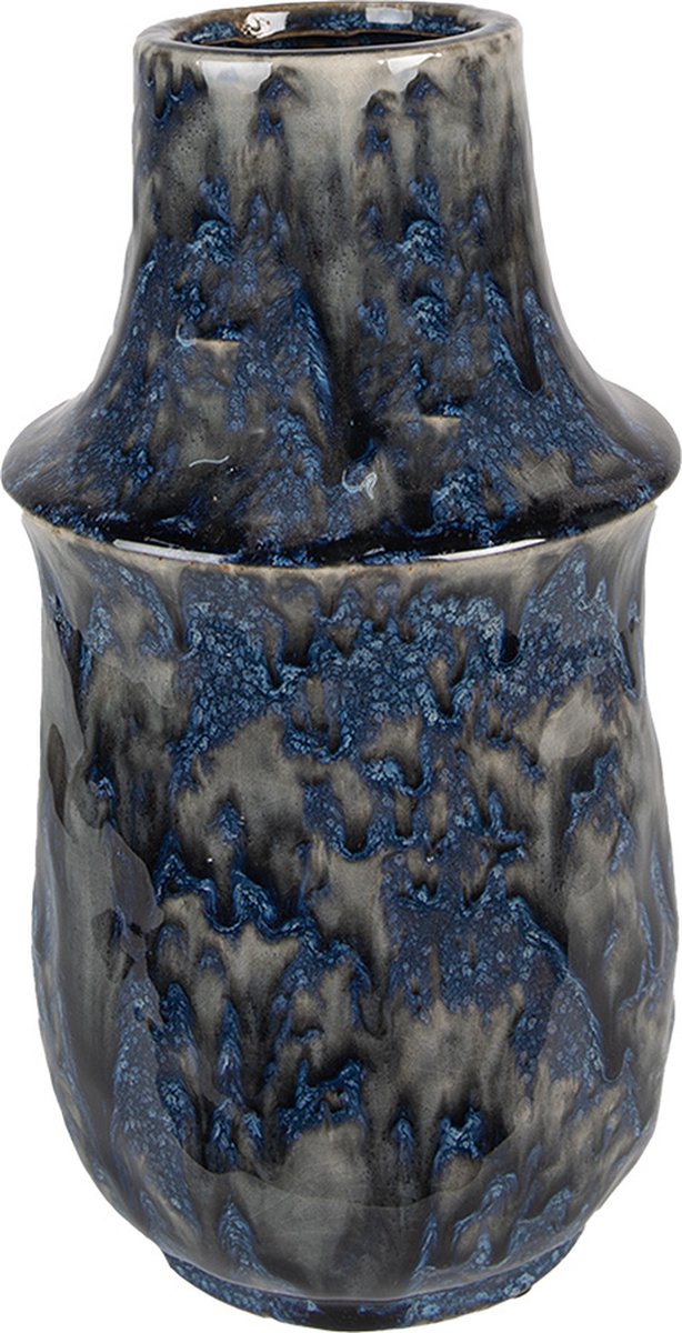 Clayre & Eef Vaas Ø 13x25 Cm - Blauw