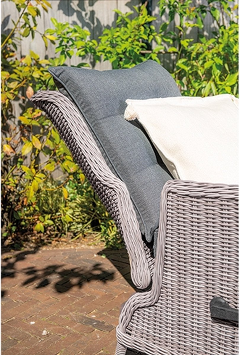 Garden Impressions Santa Rosa Relax Loungestoel Incl. Voetenbank - Cloudy Grey - Grijs