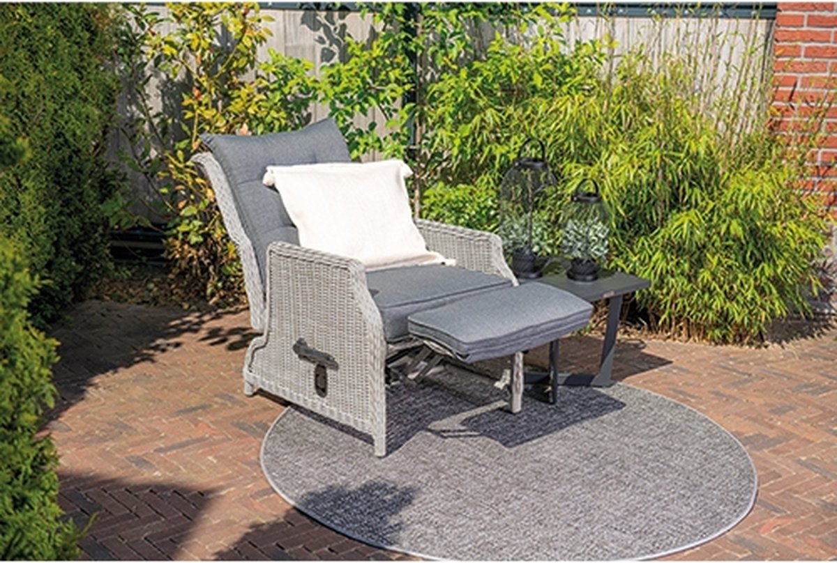 Garden Impressions Santa Rosa Relax Loungestoel Incl. Voetenbank - Cloudy Grey - Grijs