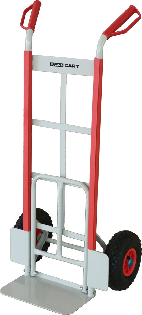 Magnacart Steekwagen Mch4 - 150kg - Opvouwbare Laadklep - Staal - 71,5 X 54,5 X 114 Cm - Grijs/ - Rood