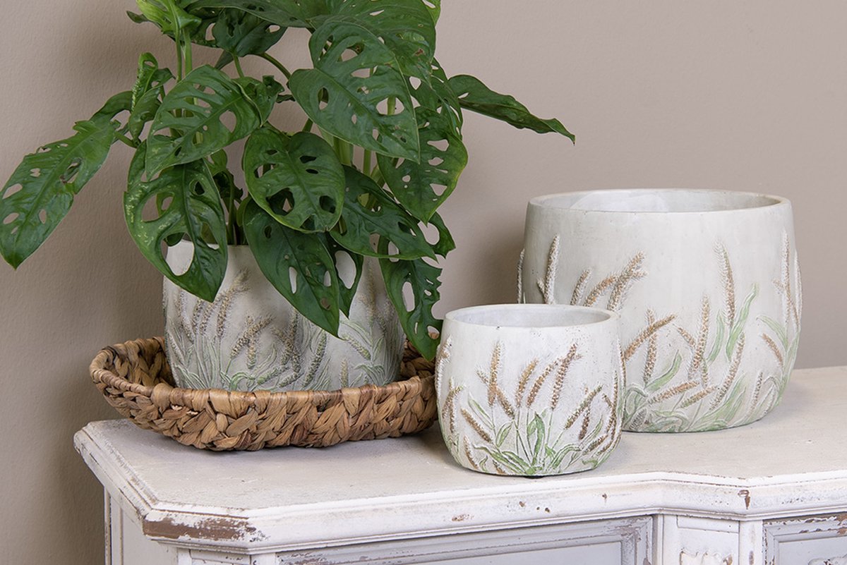 Clayre & Eef Opbergmanden Set Van 3 Ø 40 Cm Rotan Rond Mand Opbergmand Mand Opbergmand - Bruin