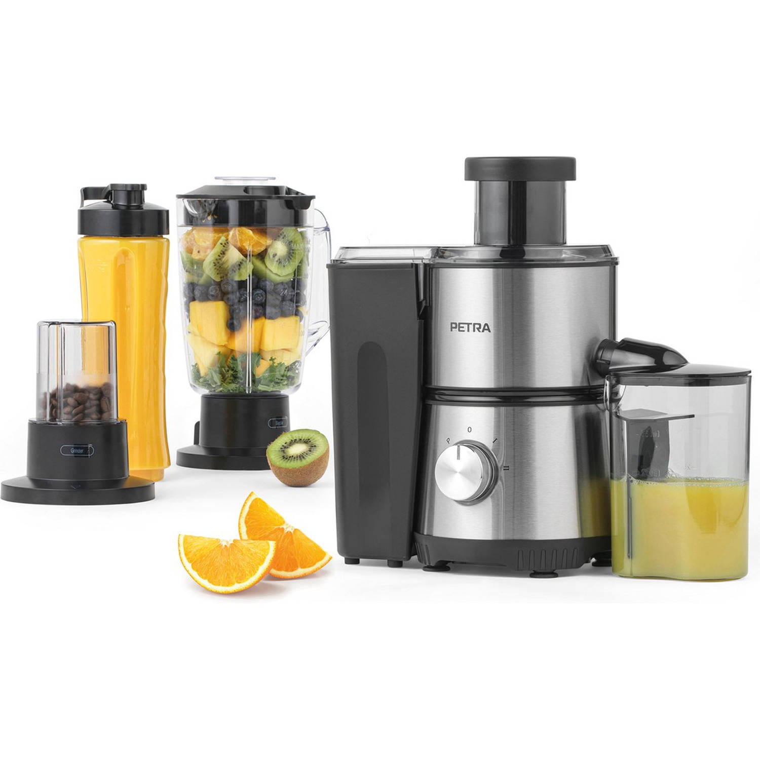 Petra 4in1 Sapcentrifuge - Koffiemolen En Blender - Incl. To Go Drinkbeker - Groenten En Fruit