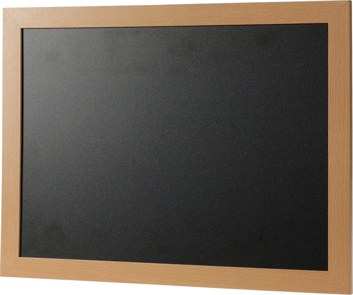 Tender Toys Schoolbord/krijtbord Incl. 13 Kleuren Krijtjes Met Wisser 30 X 40 Cm - Krijtborden - Zwart