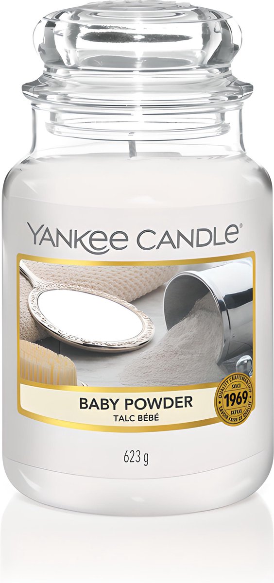 Yankee Candle - Baby Powder Geurkaars - Large Jar - Tot 150 Branduren