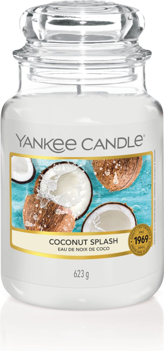 Yankee Candle - Coconut Splash Geurkaars - Large Jar - Tot 150 Branduren