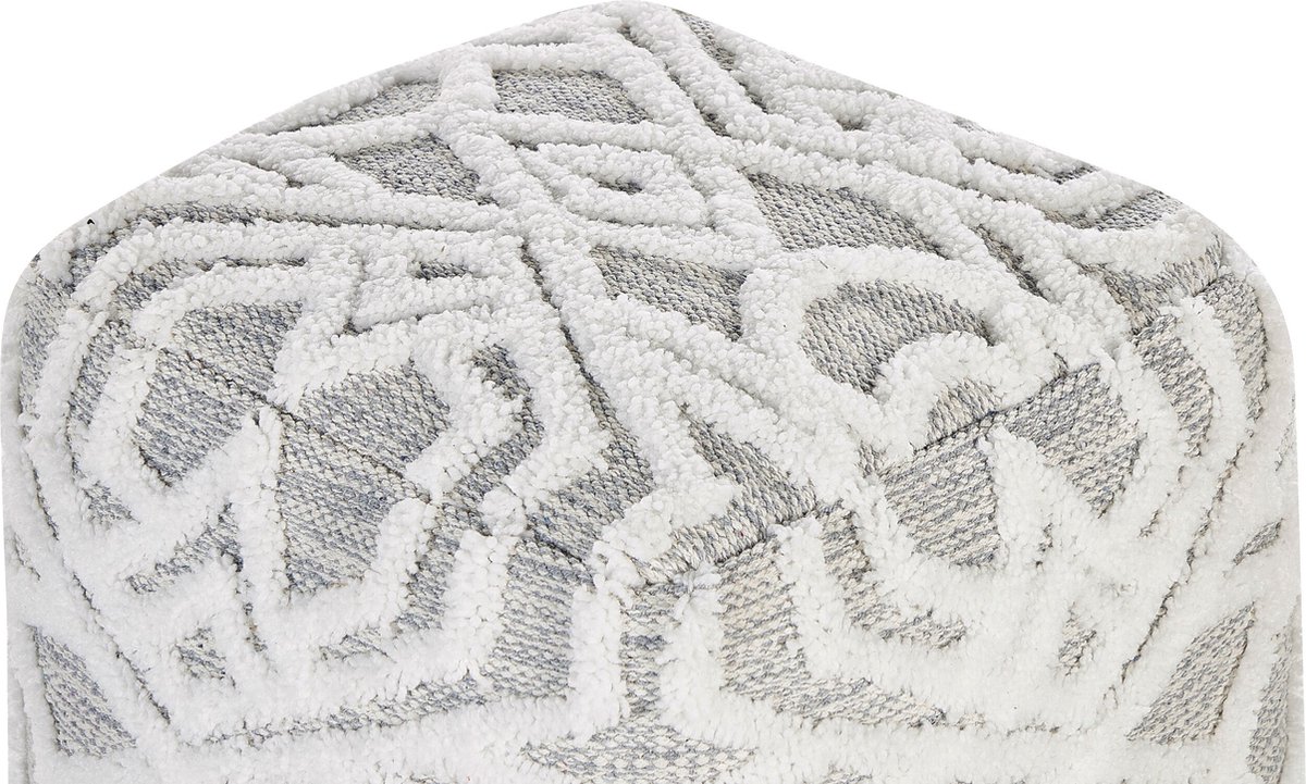 Beliani Bhilwara - Poef-wit-katoen