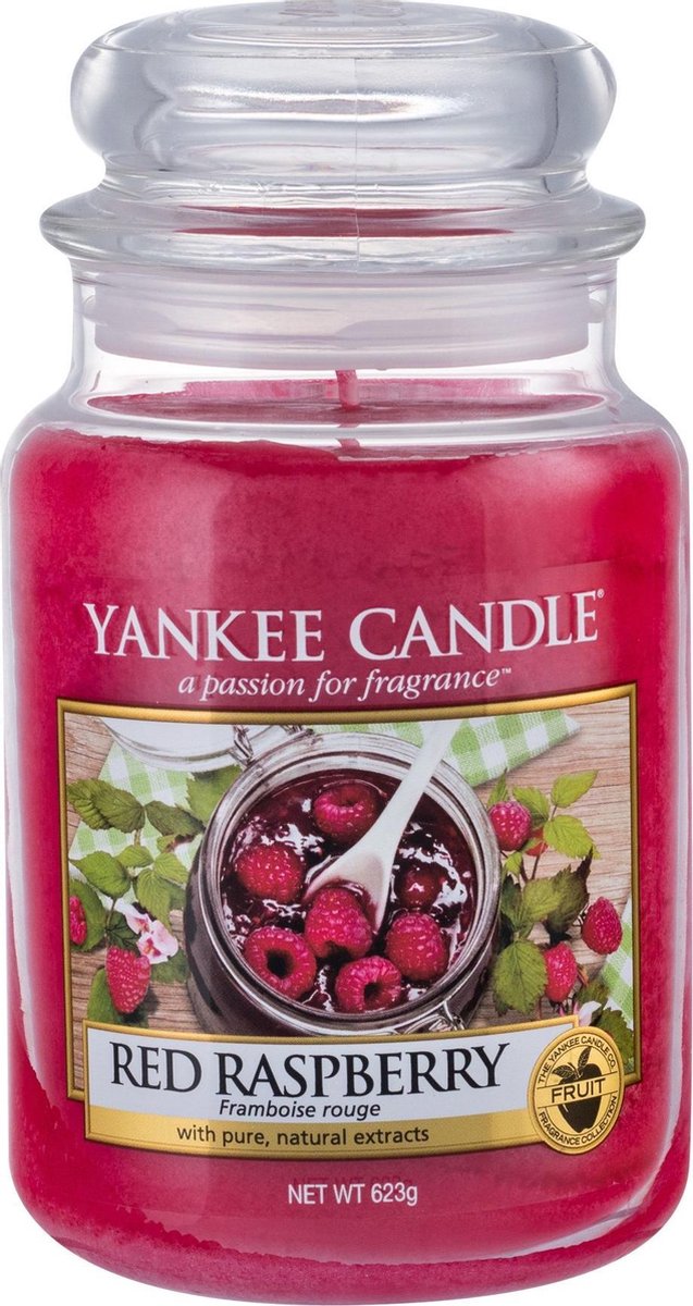 Yankee Candle - Red Raspberry Geurkaars - Large Jar - Tot 150 Branduren - Rood