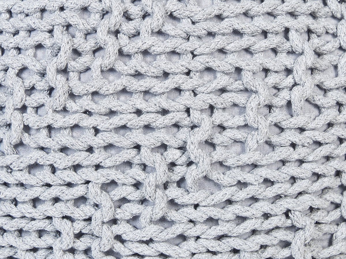 Beliani Priene - Poef--katoen - Grijs