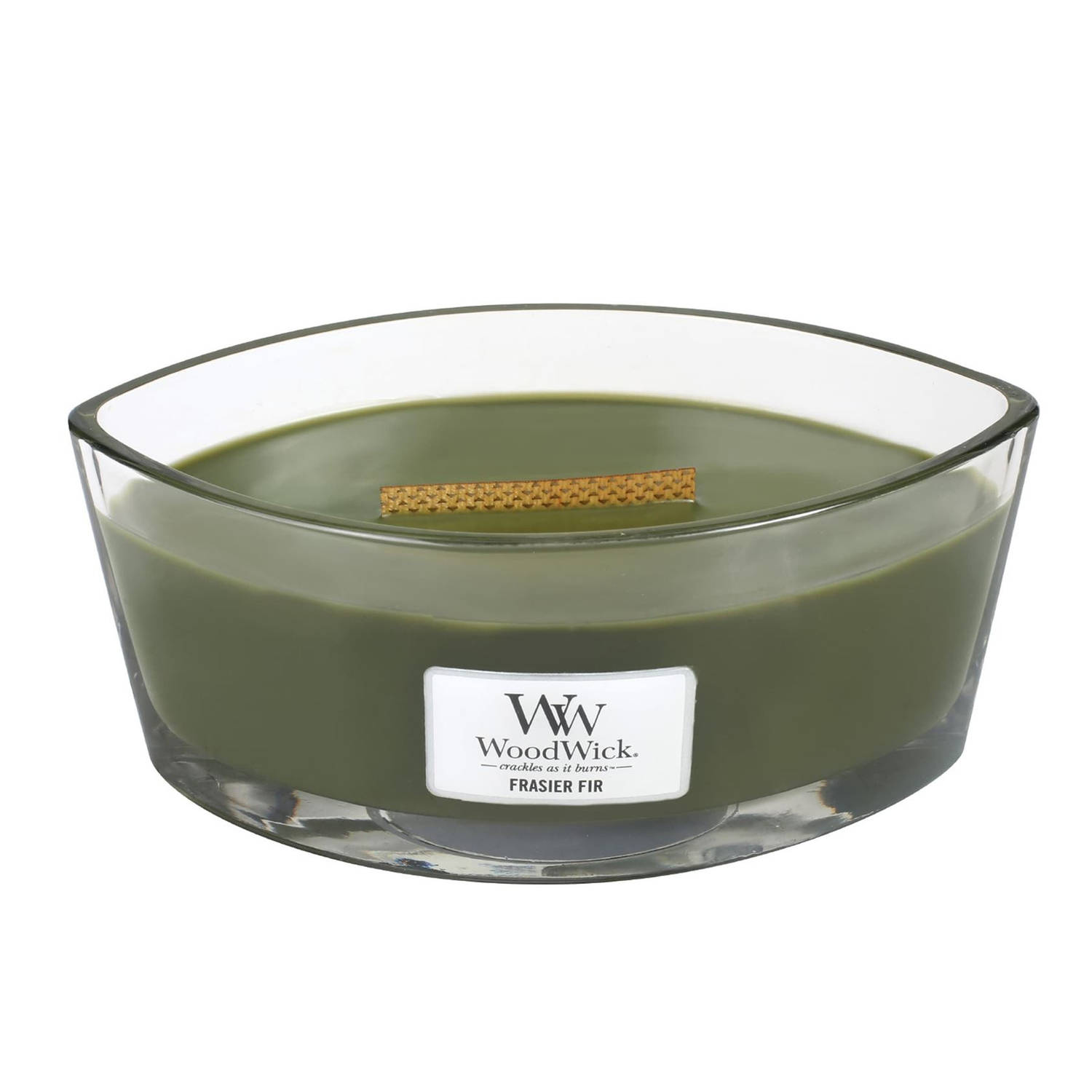 Woodwick - Ellipse Hearthwick Flame Geurkaars - Frasier Fir - Tot 50 Branduren - Groen